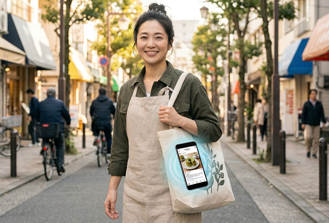 みせあい — お店のオーナーがInstagram自動投稿を活用するイメージ